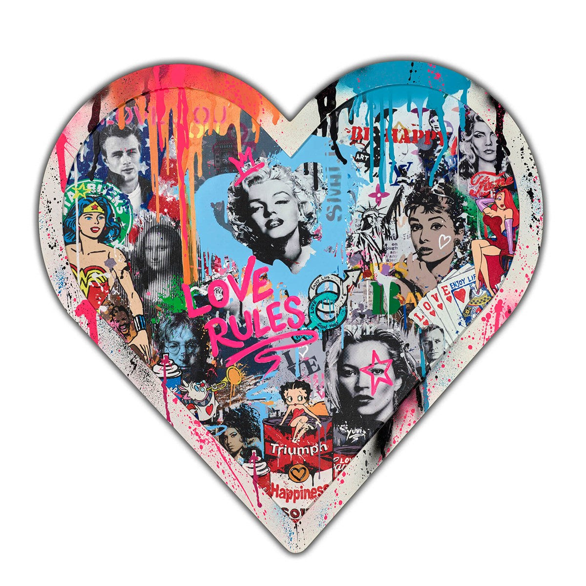 Love Rules limited edition print by Yuvi