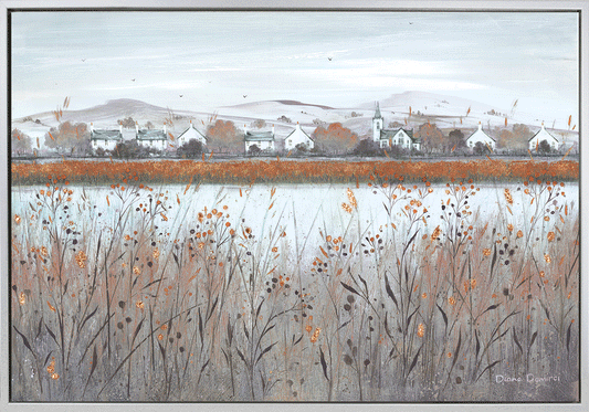 Marshland Panorama framed print by Diane Demirci