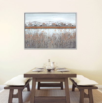 Marshland Panorama framed print by Diane Demirci