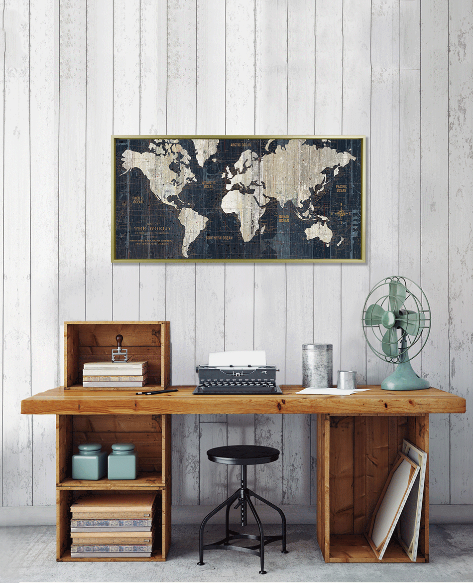 Old World Map framed print by Camelot