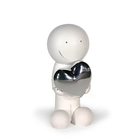 One Love (White and Silver) limited edition sculpture by Doug Hyde