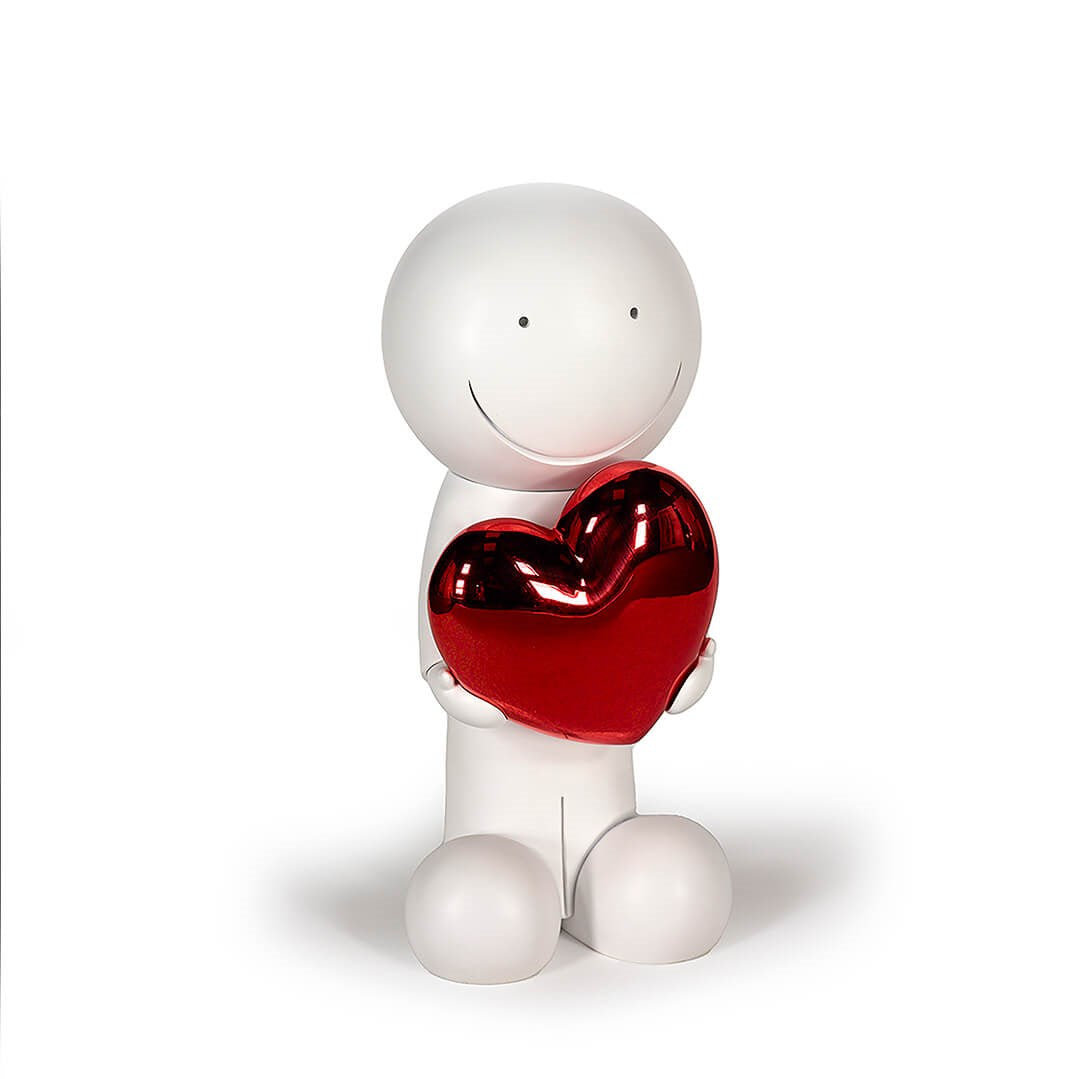 One Love (White and Red) limited edition sculpture by Doug Hyde