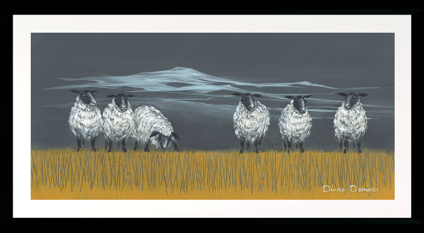 Pastures New framed prints by Diane Demirci