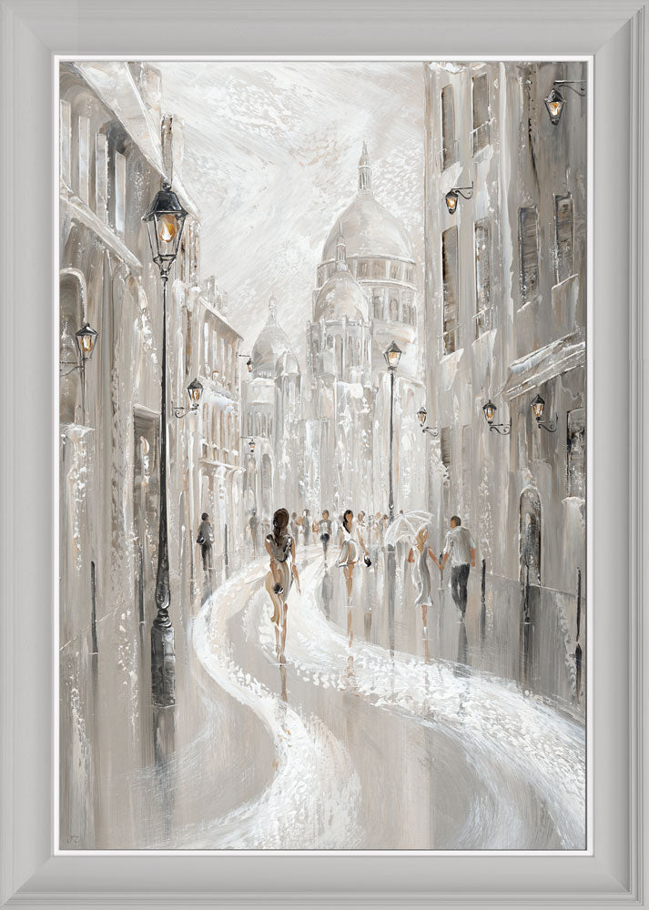 Path to The Sacre Coeur framed print by Isabella Karolewicz