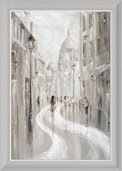 Path to The Sacre Coeur framed print by Isabella Karolewicz