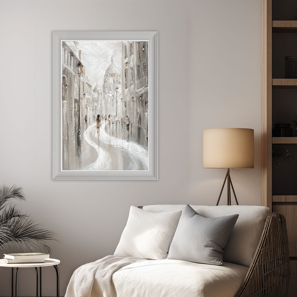 Path to The Sacre Coeur framed print by Isabella Karolewicz