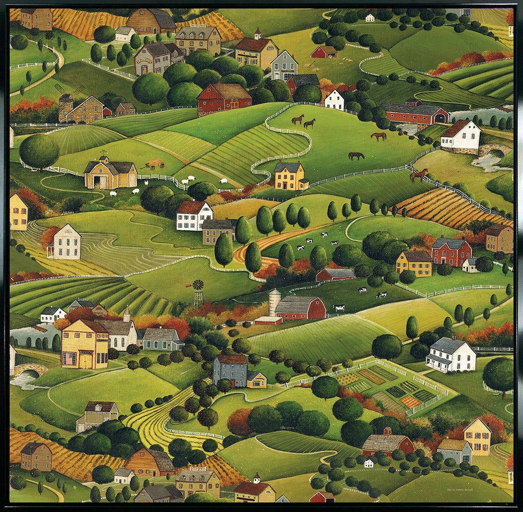 Pleasant Valley framed print by David Carter Brown