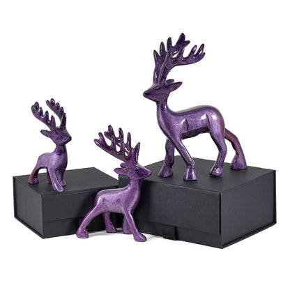 AluminArk Stag Purple recycled aluminium sculpture by Tilnar Art