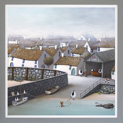 Resc Ewe framed print by Simon Clarke