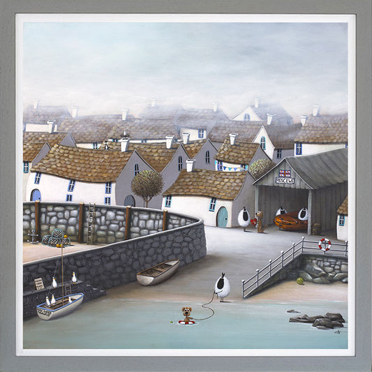 Resc Ewe framed print by Simon Clarke