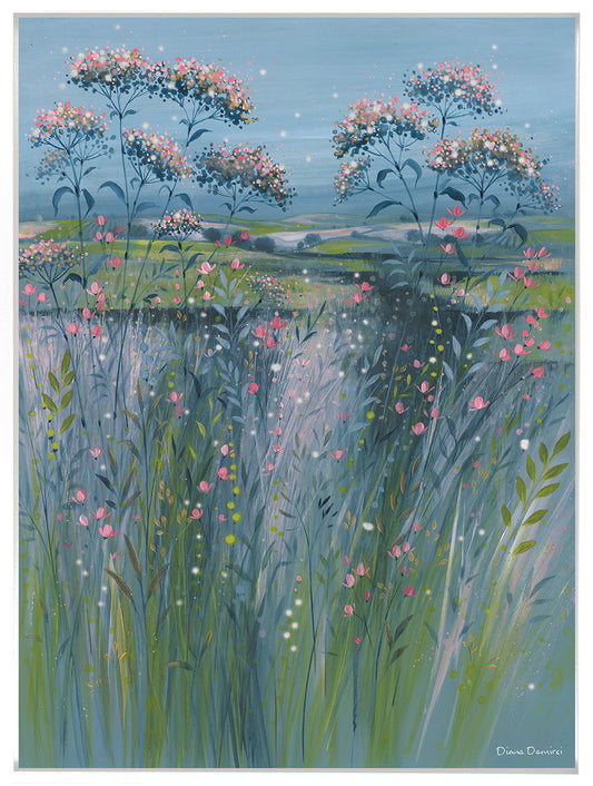 Sorbet Meadows framed print by Diane Demirci