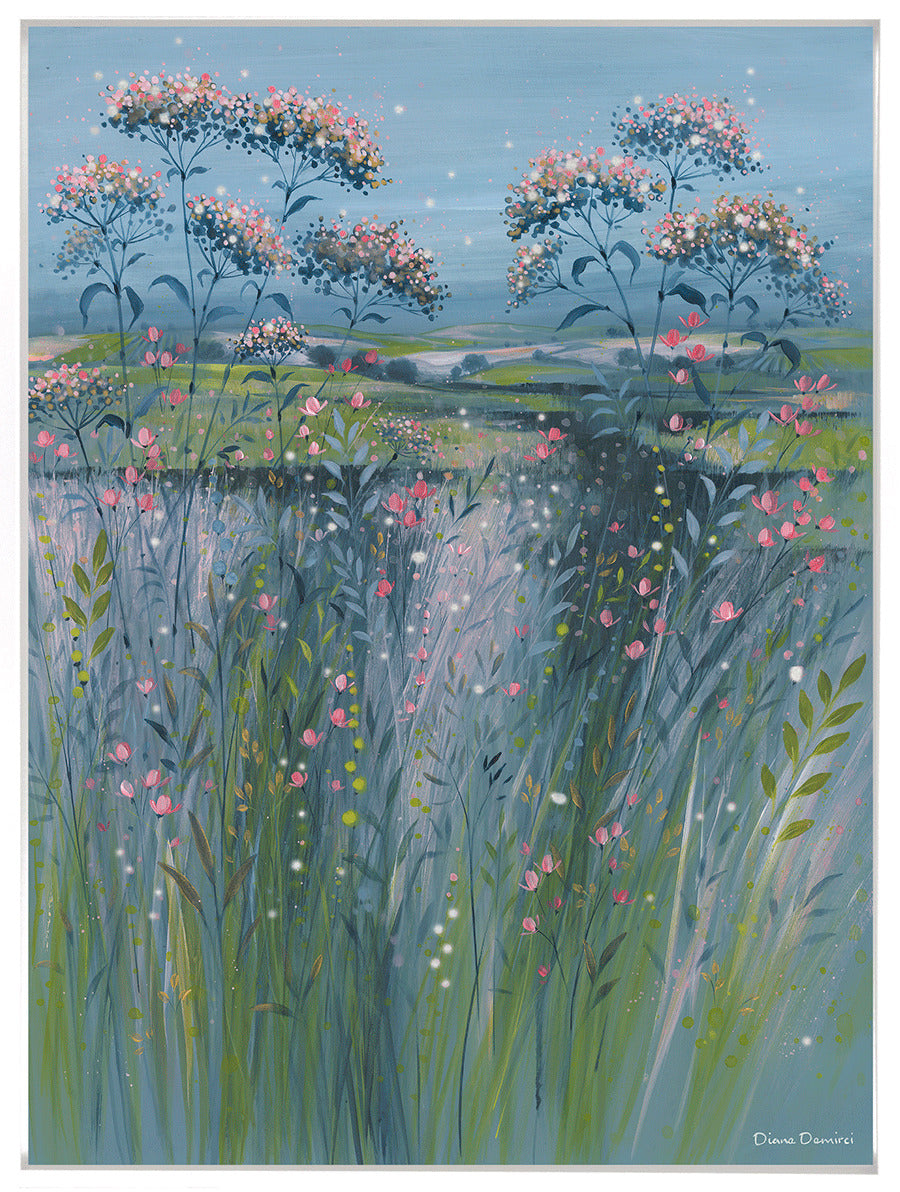 Sorbet Meadows framed print by Diane Demirci
