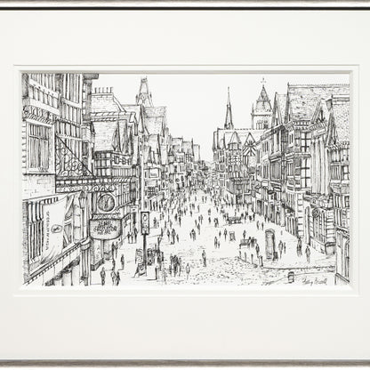 Chester Sketch original sketch by Phillip Bissell with white mount