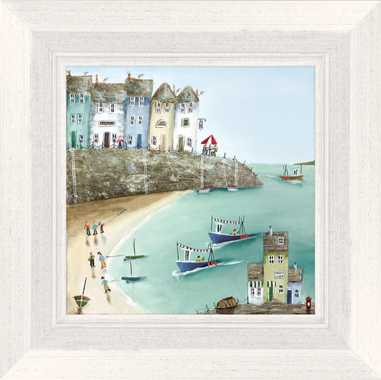 Waves Cafe limited edition framed print by Rebecca Lardner