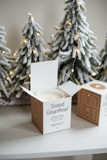 Frosted Gingerbread Candle