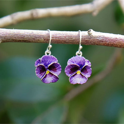 Pansy Purple Necklace and Earrings
