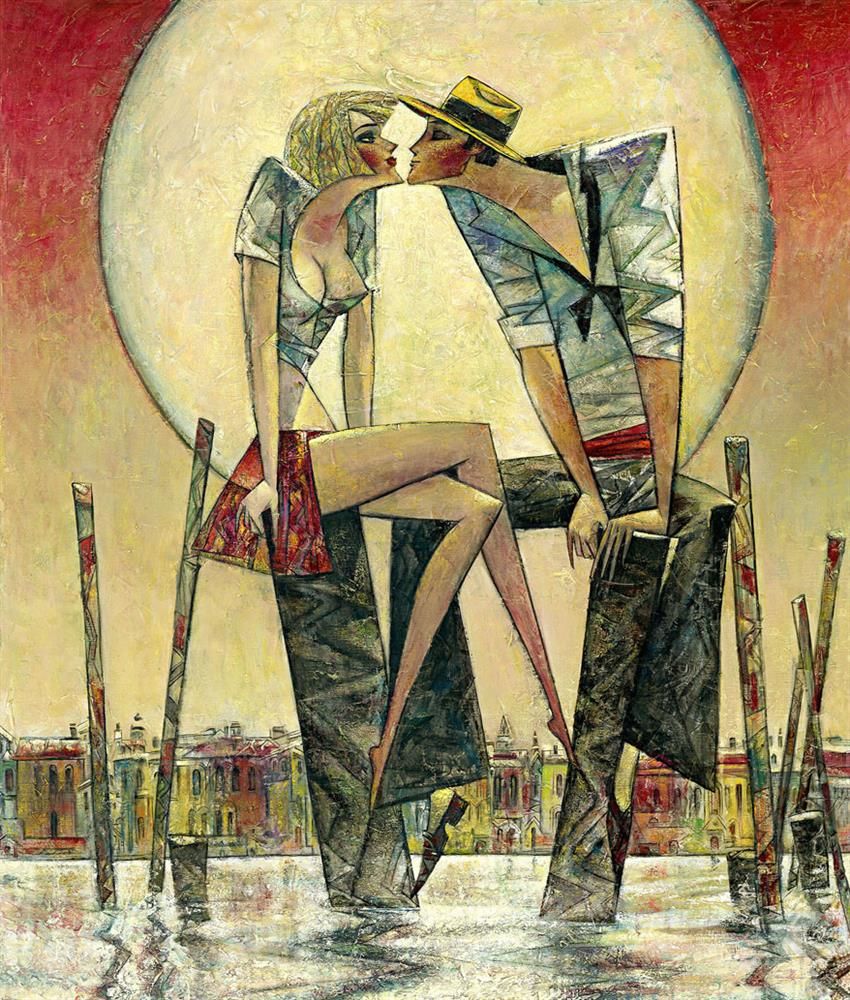 Lunar Love Small limited edition print by Andrei Protsouk