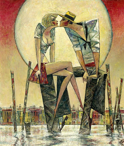Lunar Love Small limited edition print by Andrei Protsouk