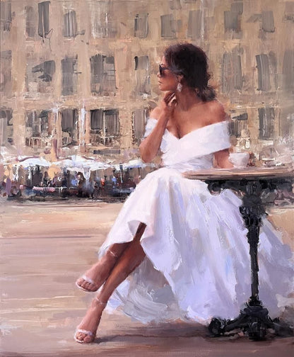 Cafe au Lait limited edition print by Tony Hinchliffe