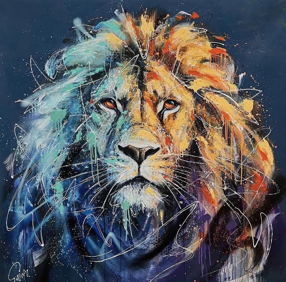 Maximus canvas deluxe hand embellished limited edition print by Joe Galindo