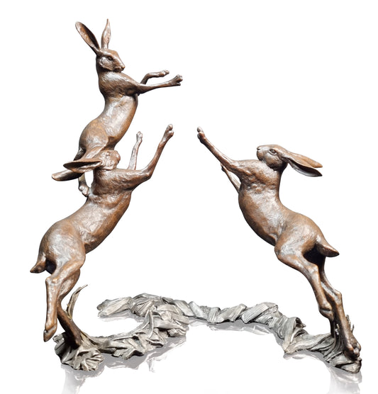Moon Dance Solid Bronze Sculpture by Michael Simpson