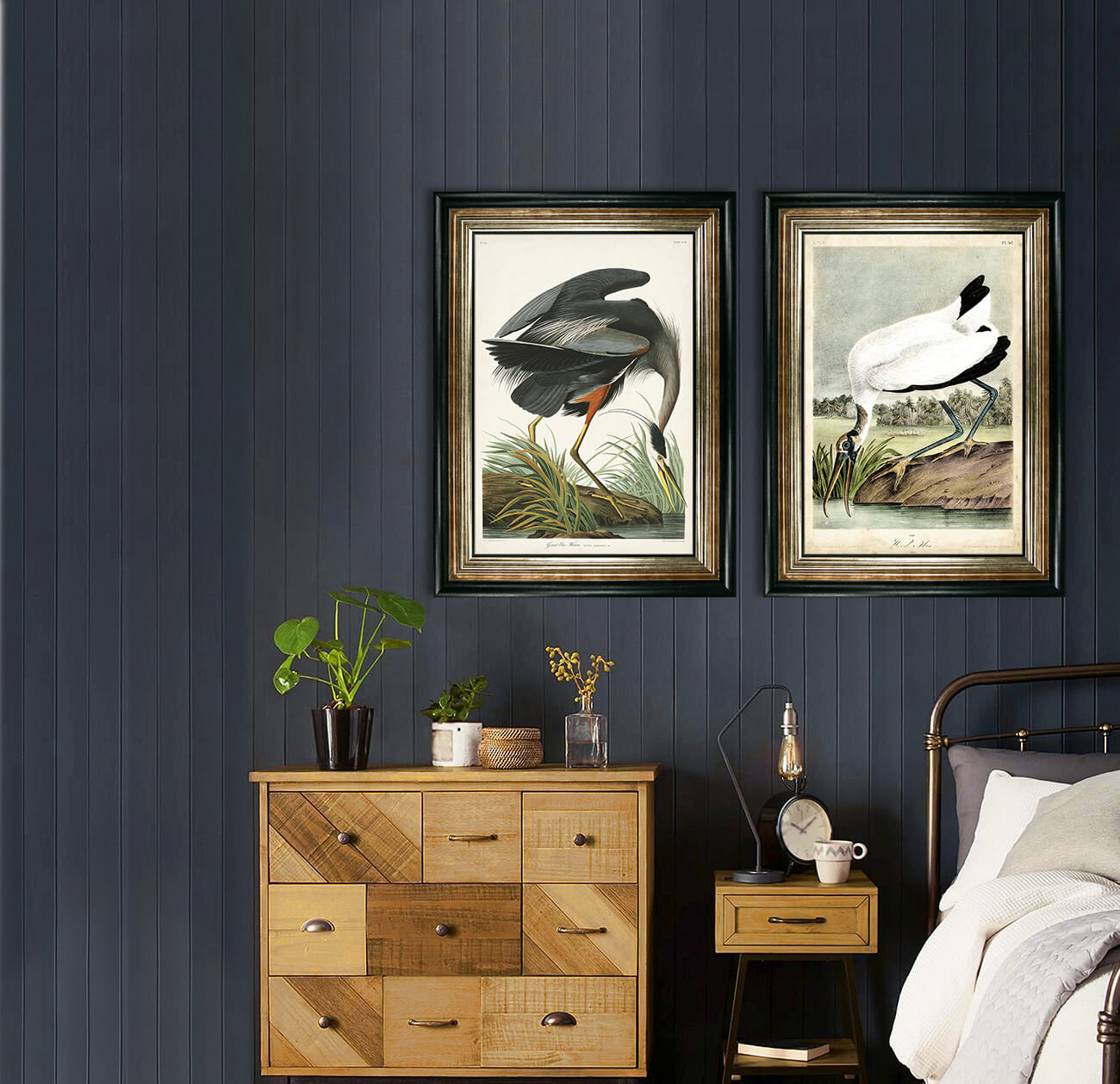 Great Blue Heron framed print by John James Audubon