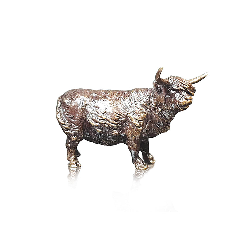 Highland Cow Miniature Bronze from Butler and Peach by Richard Cooper