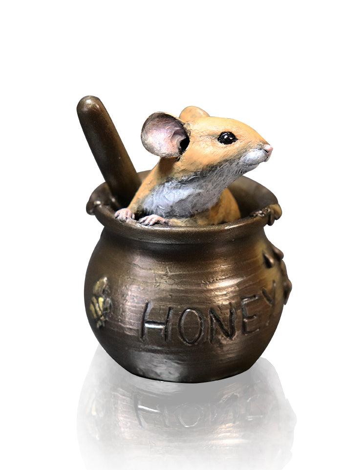 Honey Pot Cold Cast Bronze Sculpture by Michael Simpson