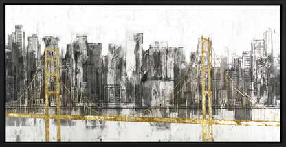 Golden Bridge framed print by Jennifer Goldberger