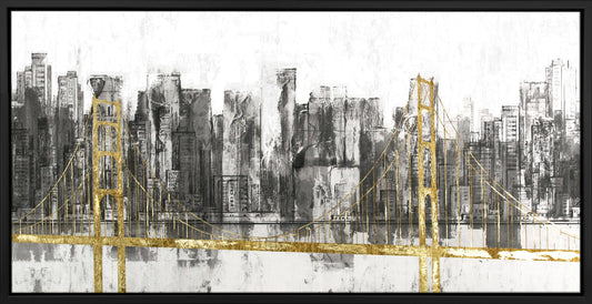 Golden Bridge framed print by Jennifer Goldberger