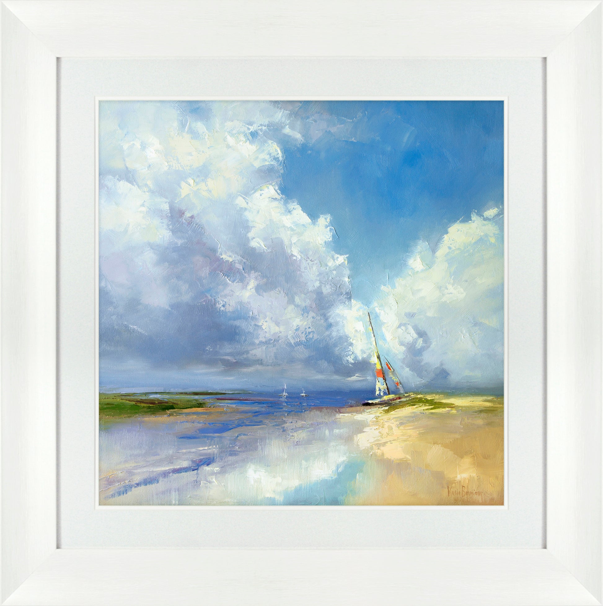 Estuary Sail framed print by Bruniany
