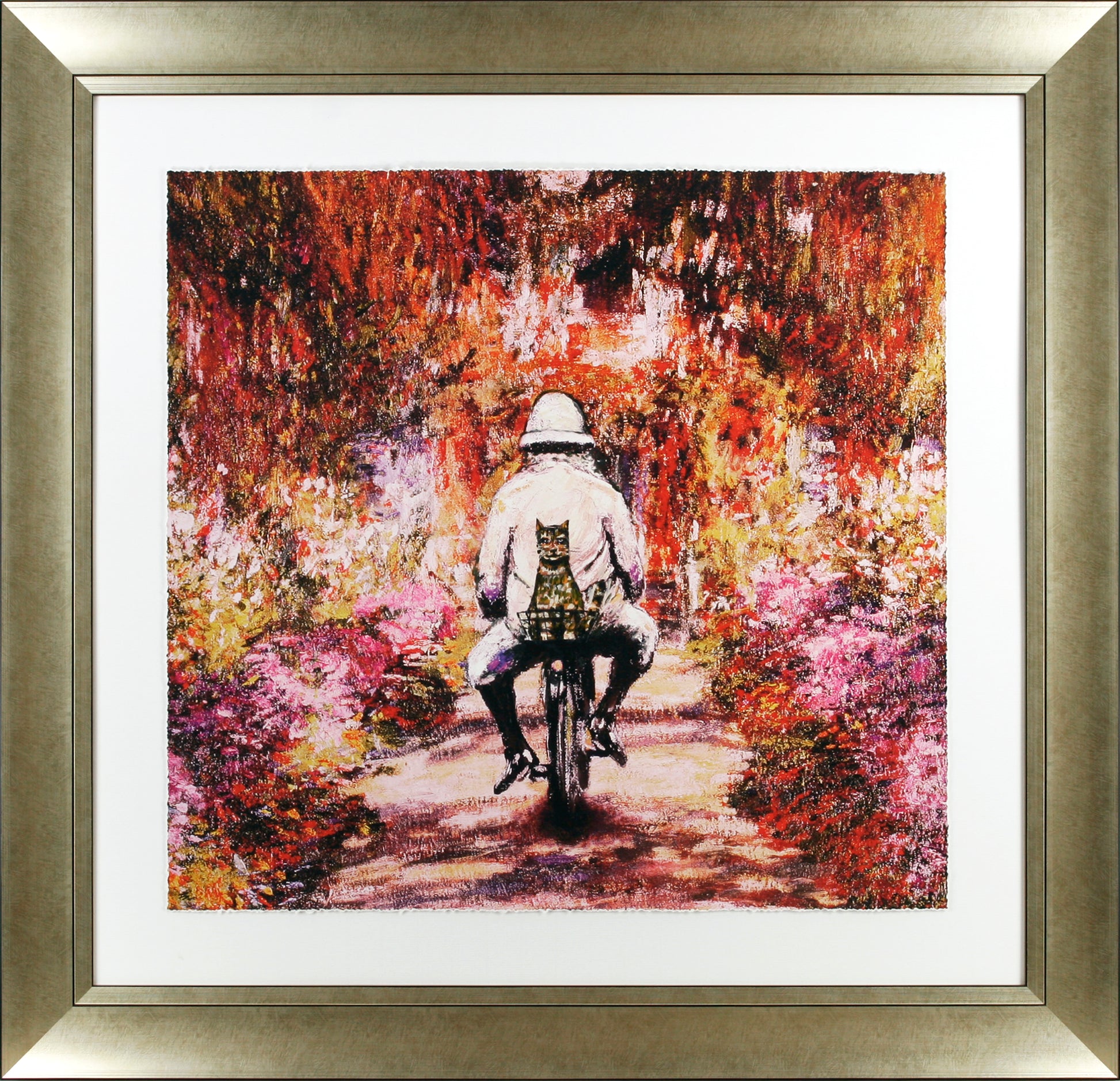Monet Cat framed print by Camelot