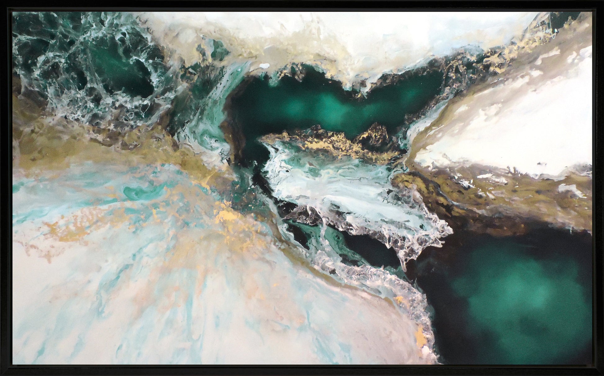 Los Mares Jade framed print by Leticia Herrera