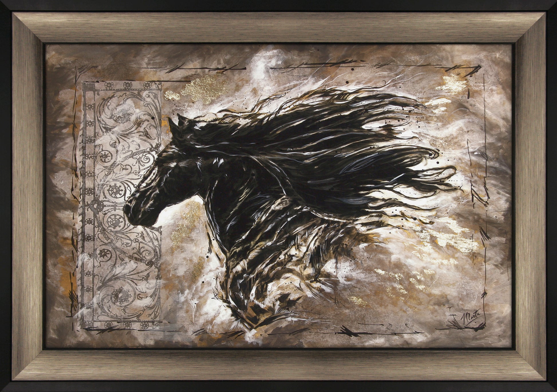 Black Beauty framed print by Marta Wiley