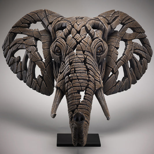 African Elephant Bust by Edge Sculpture