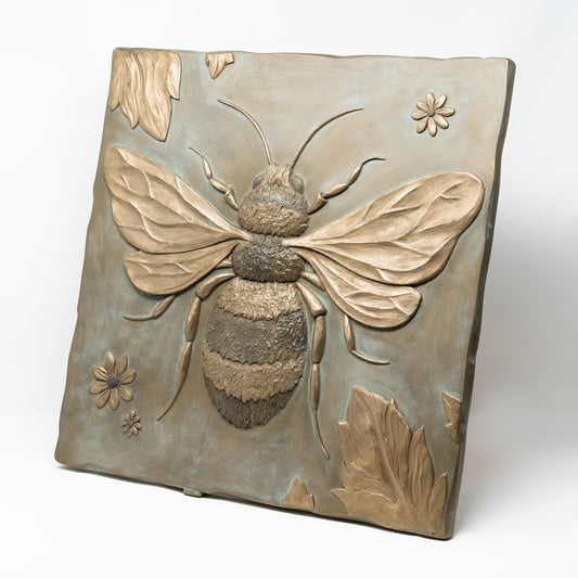 Bee cold cast bronze plaque by Taurus Artworld