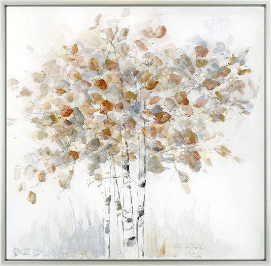 Birch Grove I framed print by Sally Swatland