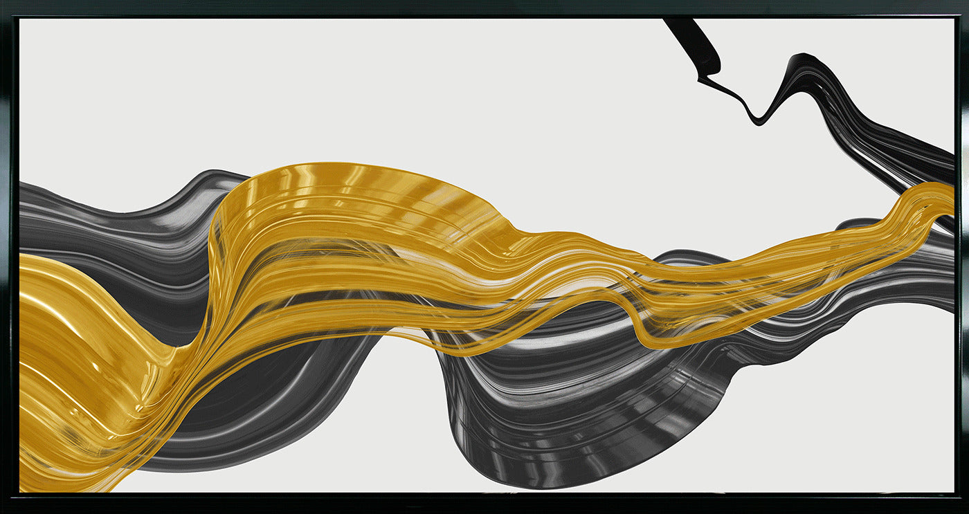 Black & Gold framed print by PI Studio