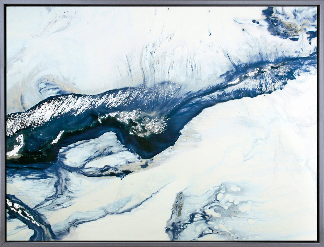 Blue Abstract framed print by Camelot