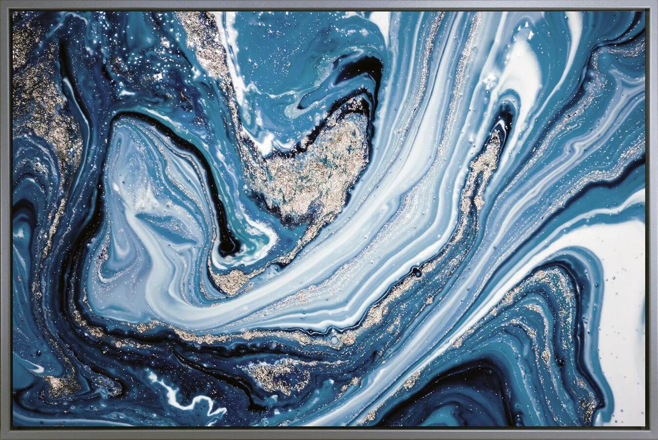Blue Marble Swirl framed print by Camelot