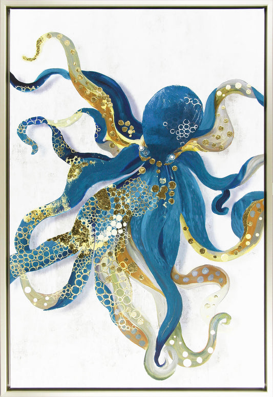 Blue Octopus framed print by Aimee Wilson