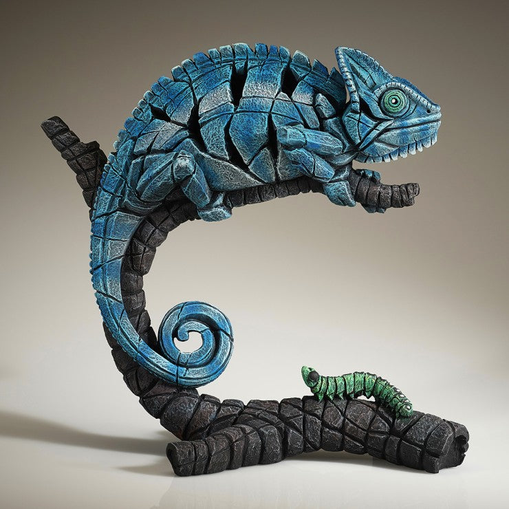 Chameleon - Blue by Matt Buckley at Edge Sculpture