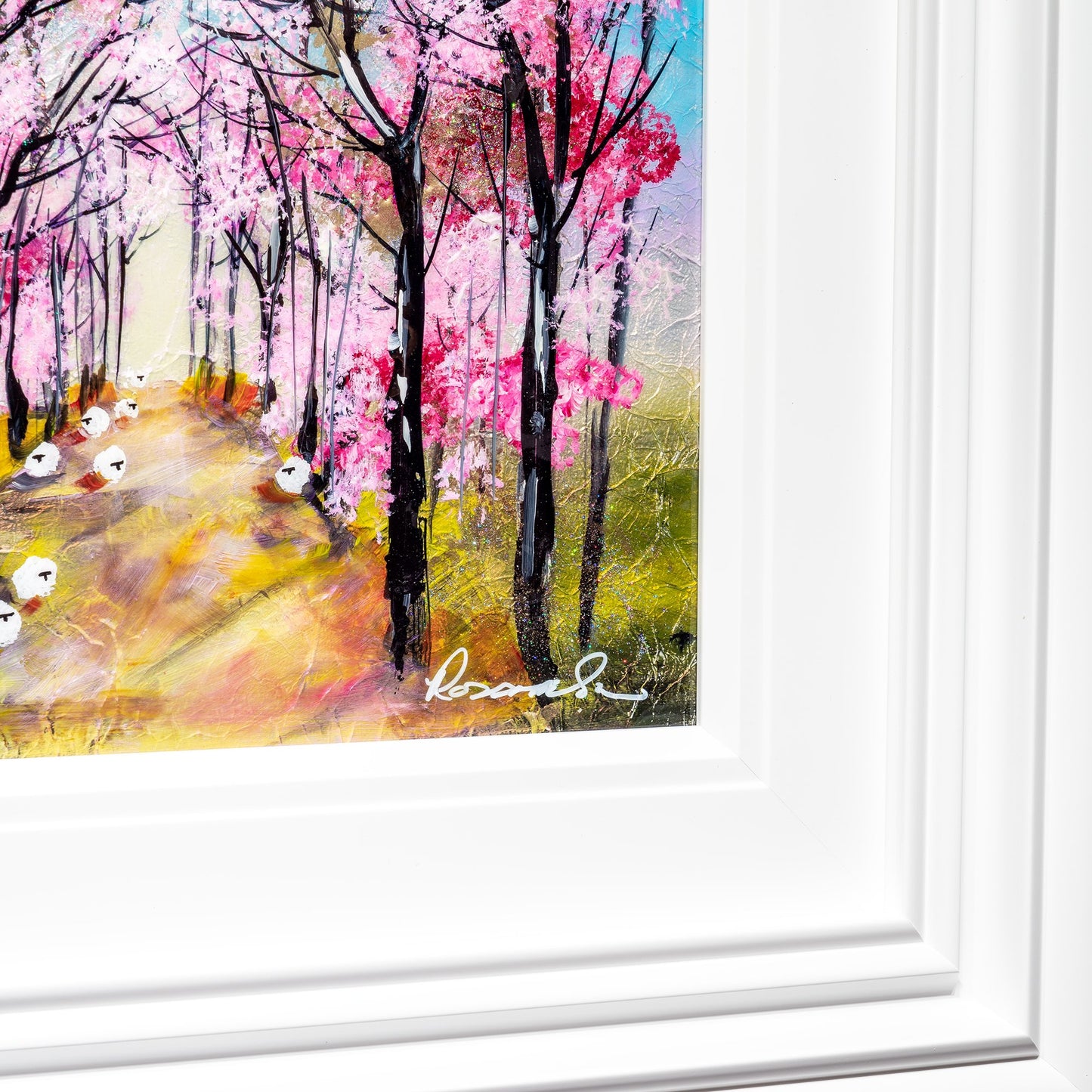 Cherry Path Original Painting by Rozanne Bell