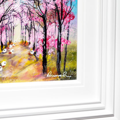 Cherry Path Original Painting by Rozanne Bell