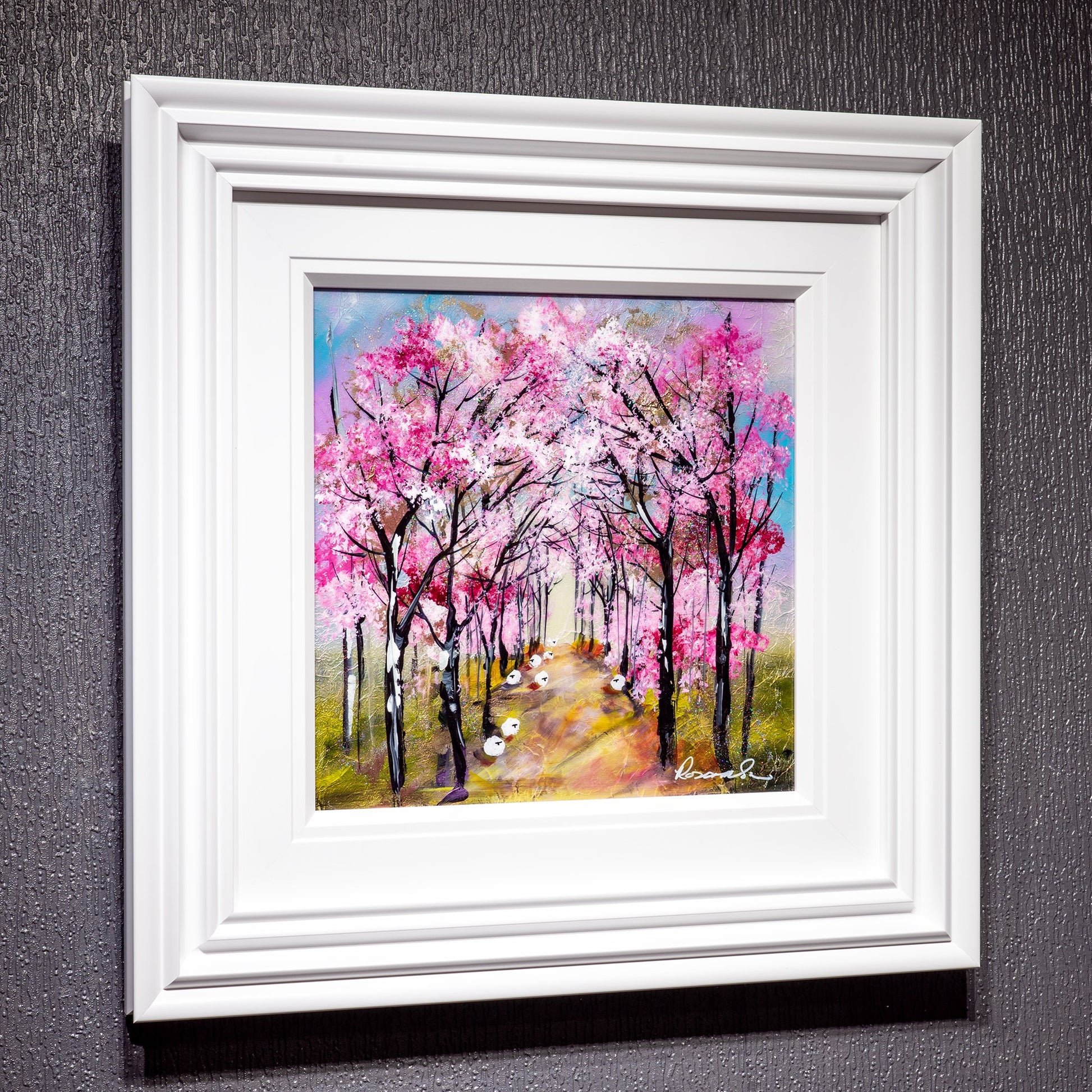 Cherry Path Original Painting by Rozanne Bell