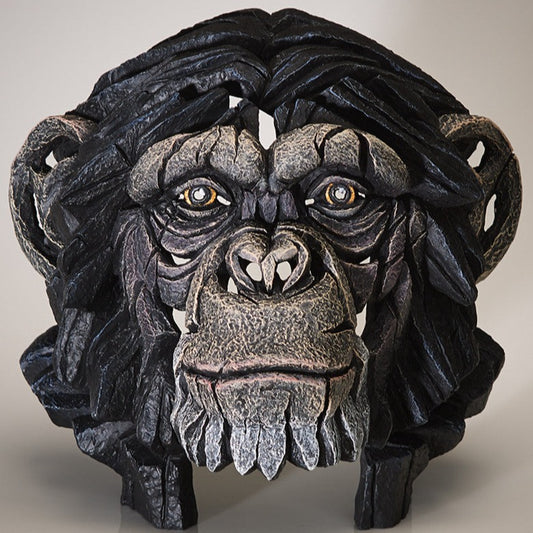 Chimpanzee Bust by Matt Buckley at Edge Sculpture
