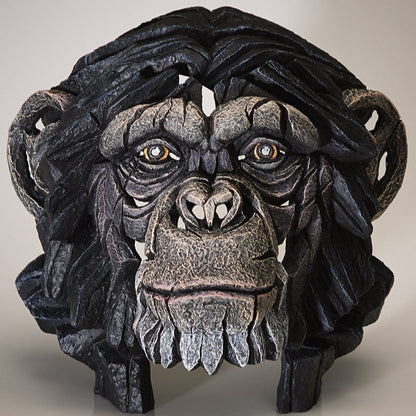 Chimpanzee Bust by Matt Buckley at Edge Sculpture