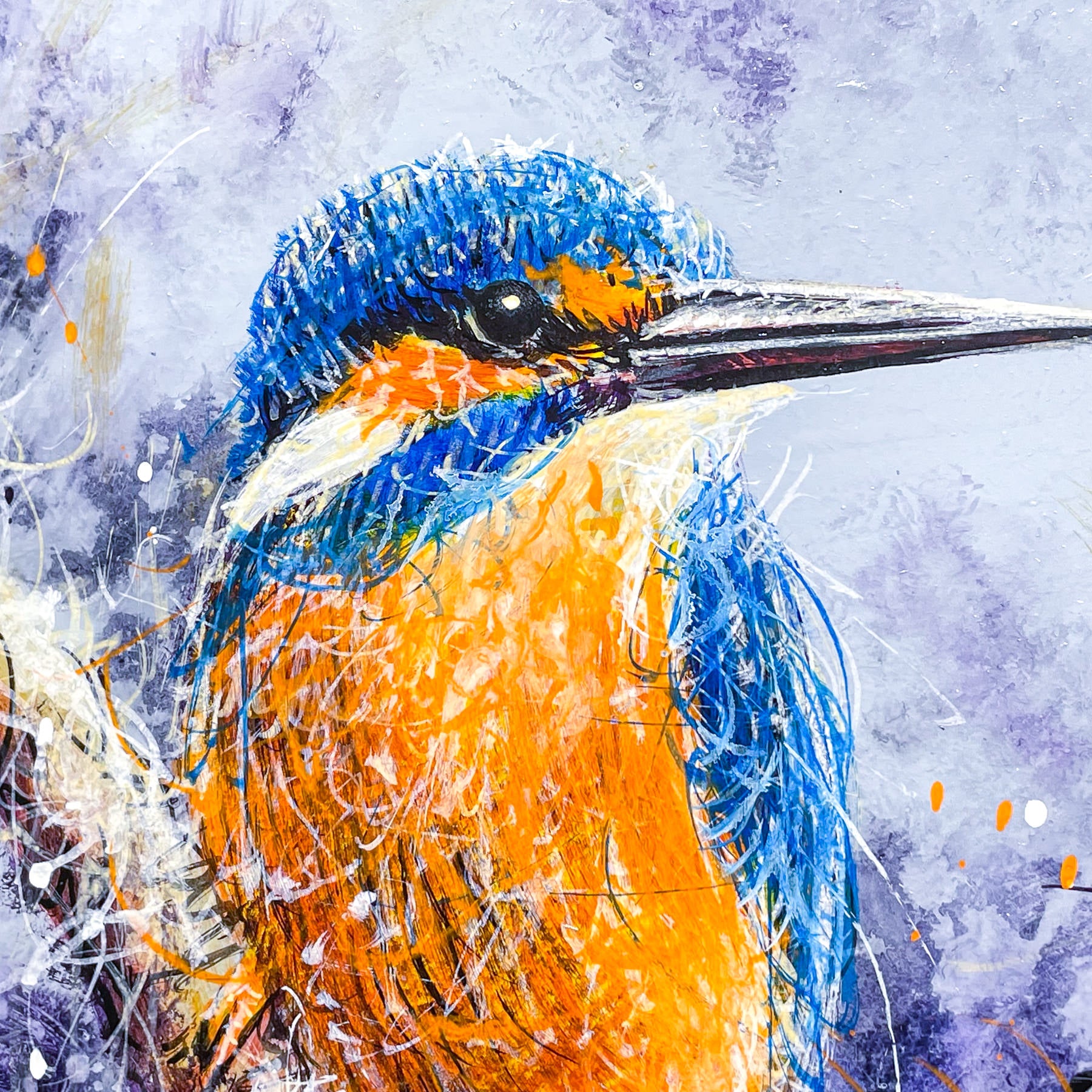 Kingfisher original painting by Ruby Keller