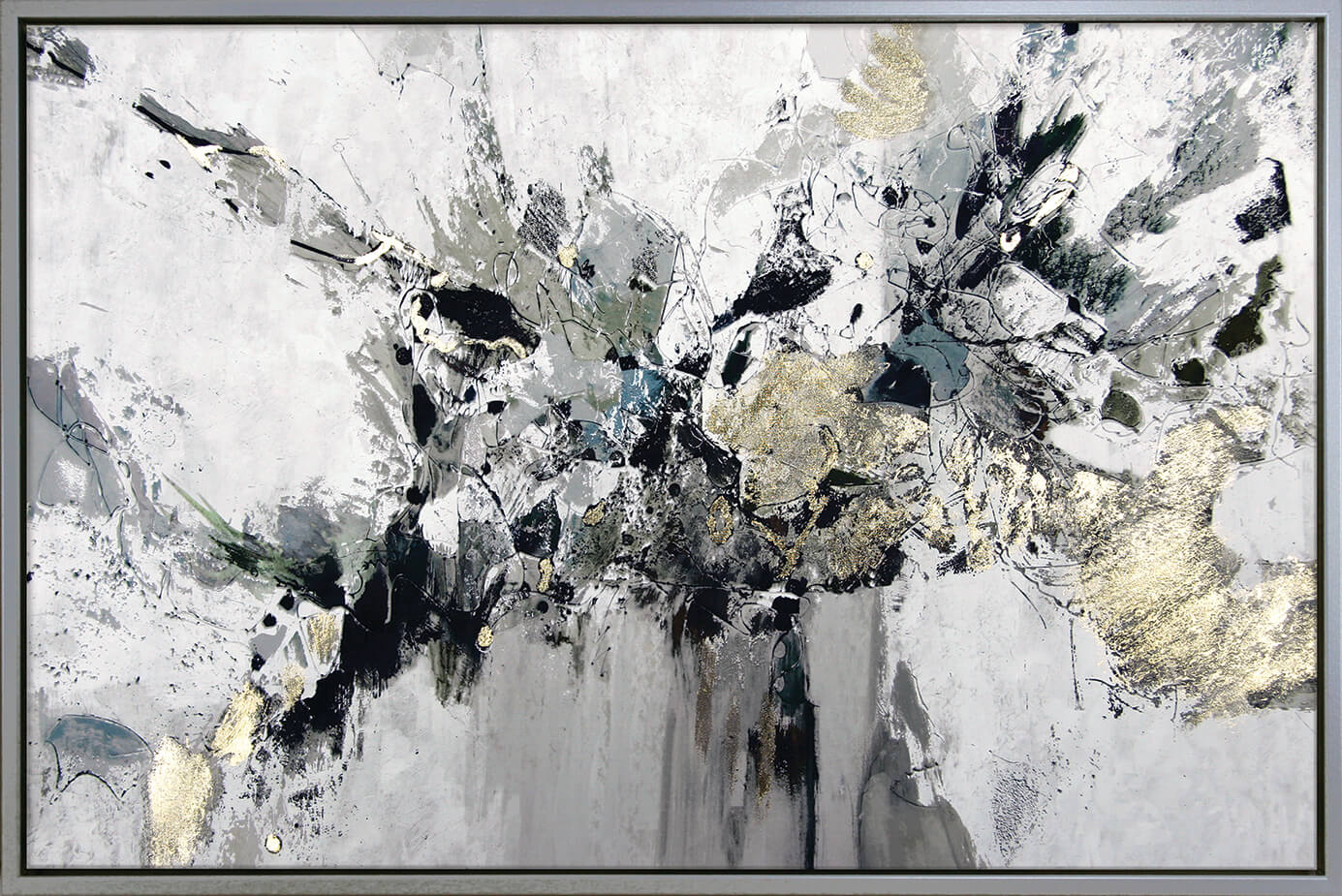 Colour Burst Gold Embellishment framed print by Jennifer Gardner