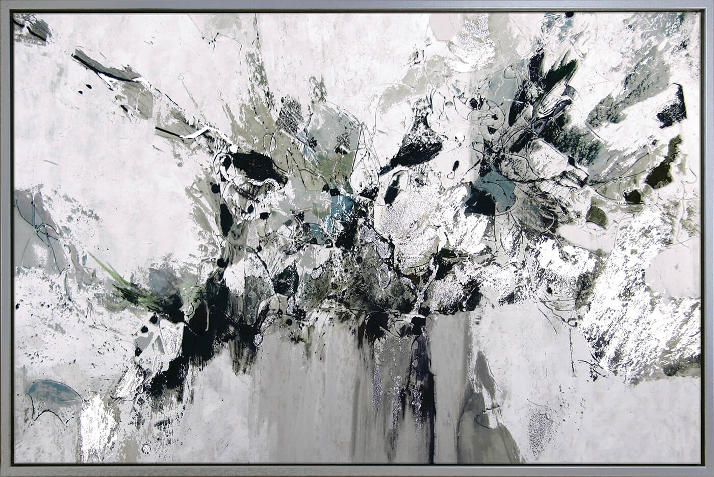Colour Burst Silver Embellishment framed print by Jennifer Gardner